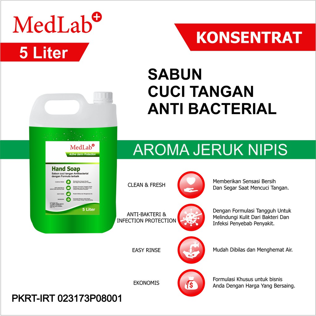 Hand Soap Sabun Cuci Tangan Medlab Konsentrat 5 Liter