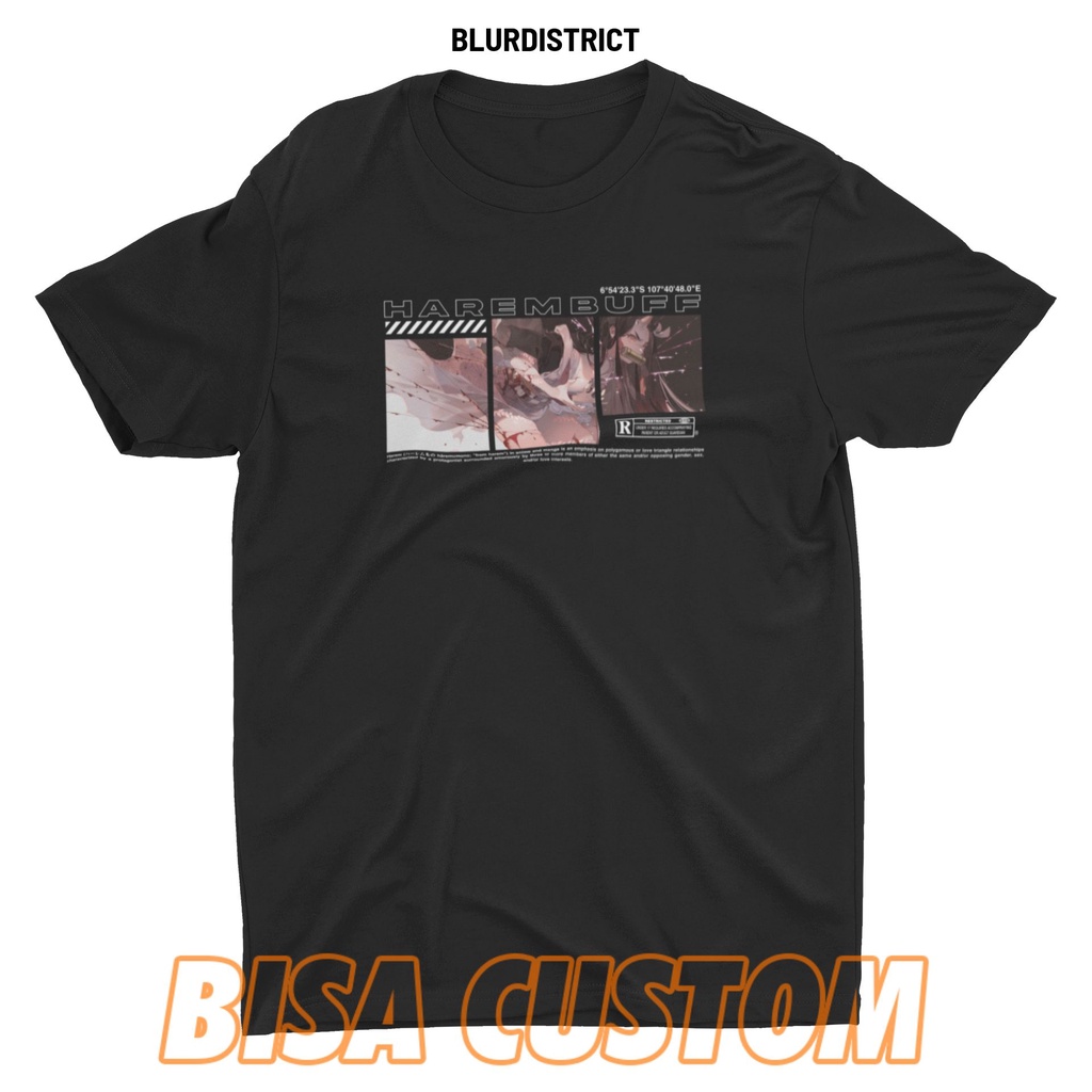 Kaos Demon Slayer Nezuko  D596 Anime T Shirt Pria Hitam Distro Polos Lengan Pendek Wanita Baju Cowo 
