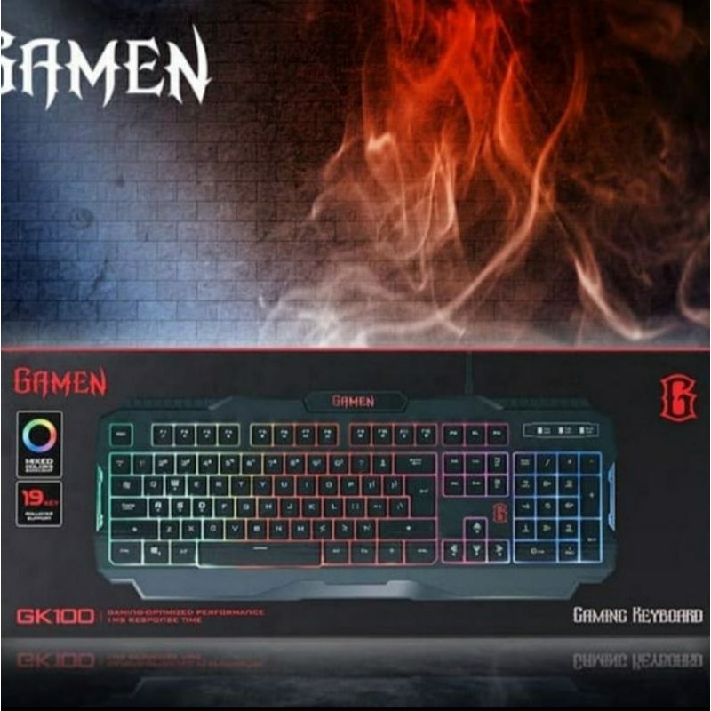 Keyboard Gaming GK100 Keyboard PC Rainbow Blacklight GK 100