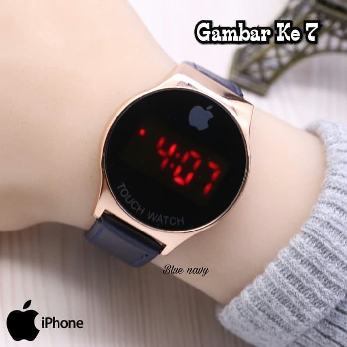 JAM TANGAN TOUCH BULAT PLAT GOLD LEATHER SR01