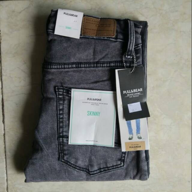 Celana Jeans PULL&BEAR Import Premium Washing Abu Tua 29