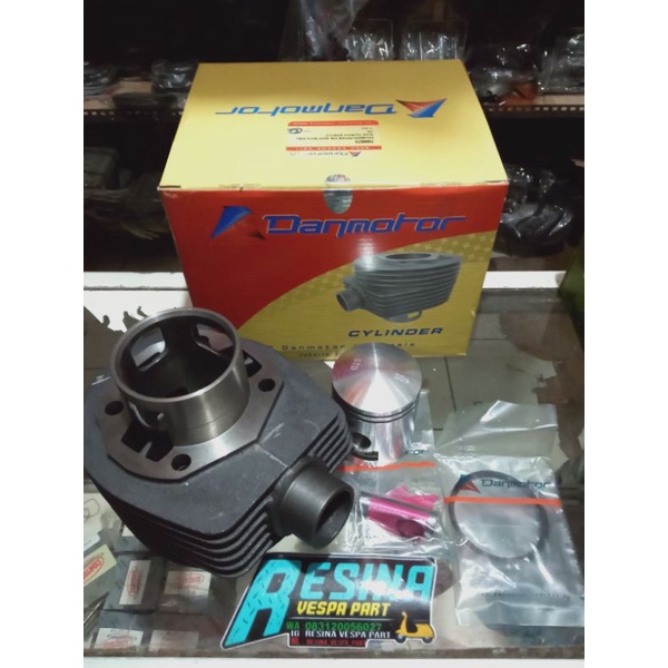 boring blok silinder lubang 5 racing set piston seher ori danmotor vespa pxe excel exclusive strada