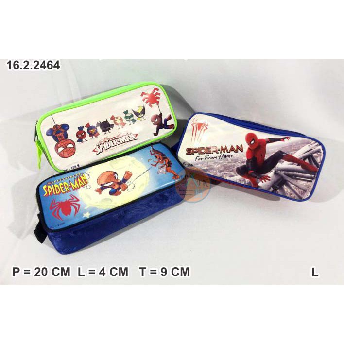 

Tepak Tempat Pencil case Kotak Pensil kain Model Karakter Spiderman Type 158
