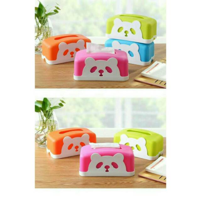 Kotak tisu tebaru motif panda / tempat tisu