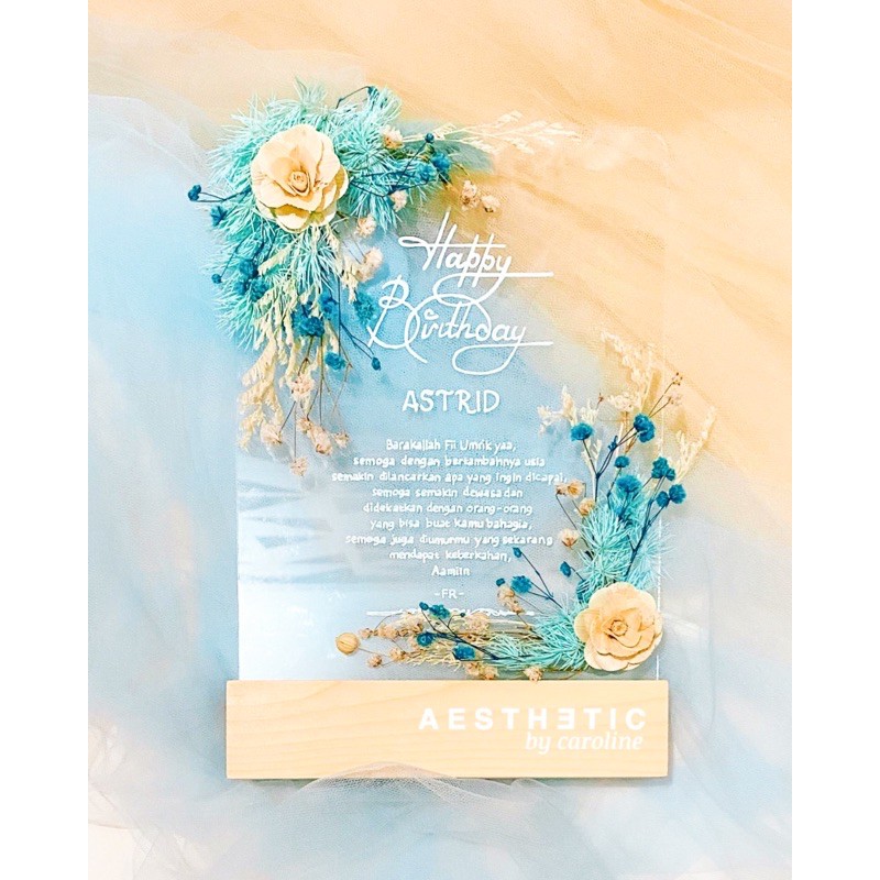 Flower in Acrylic [BUNGA KLOBOT] / Aesthetic Acrylic / Akrilik / Dried Flower /Kado Estetik/ aesthet