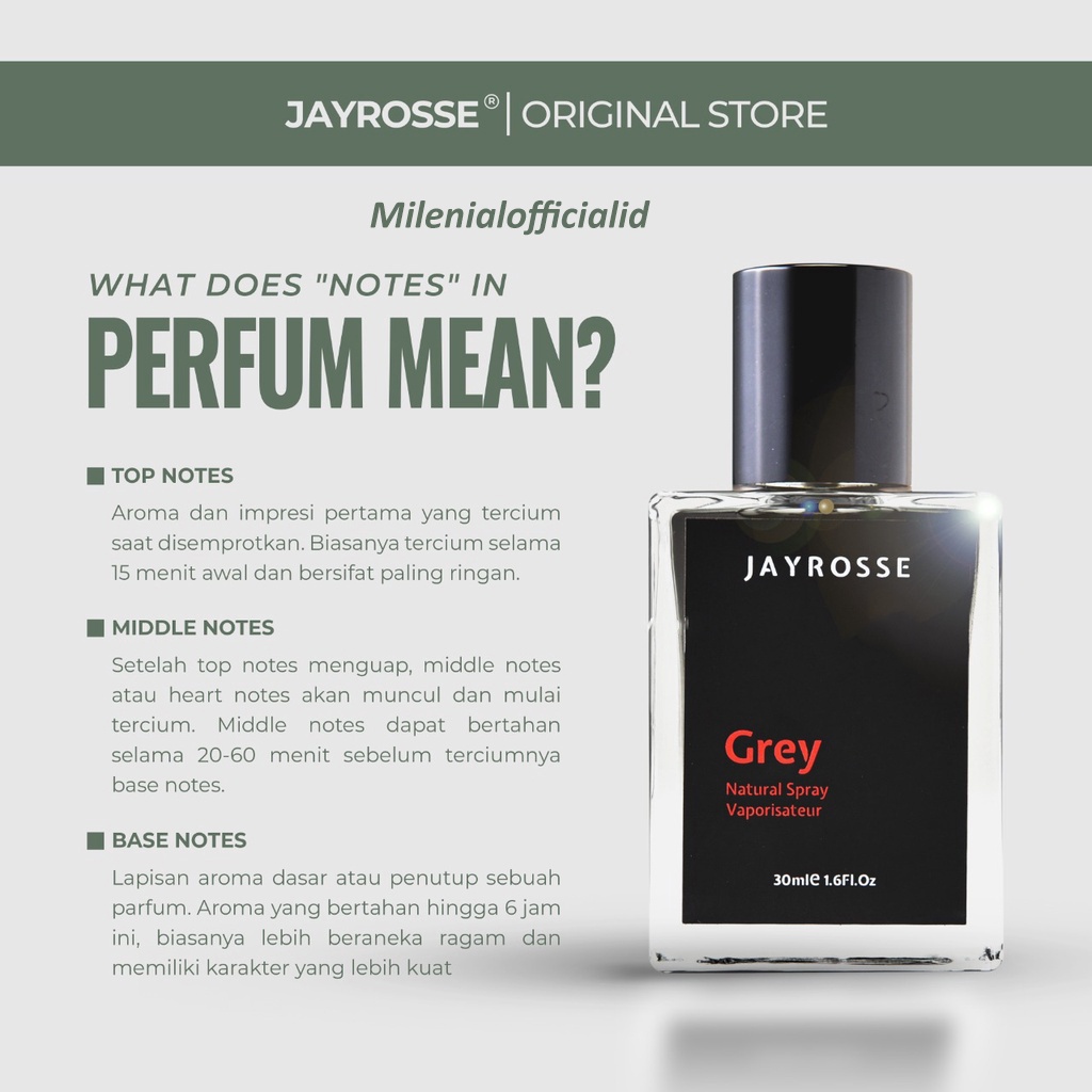 TERLARIS PARFUM JAYROSSE - GREY ORIGINAL 30 ML PARFUME WANGI PRIA