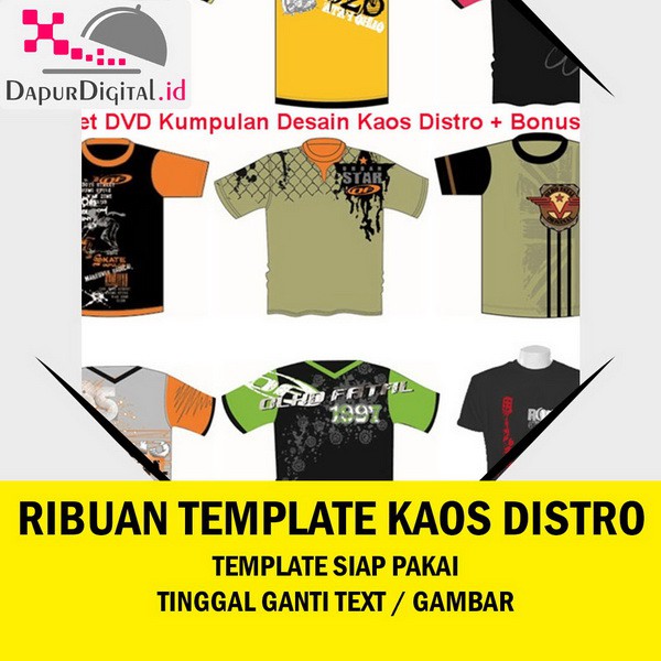 Paket Desain Kaos Atau T Shirt Distro Vector Bitmap Shopee Indonesia