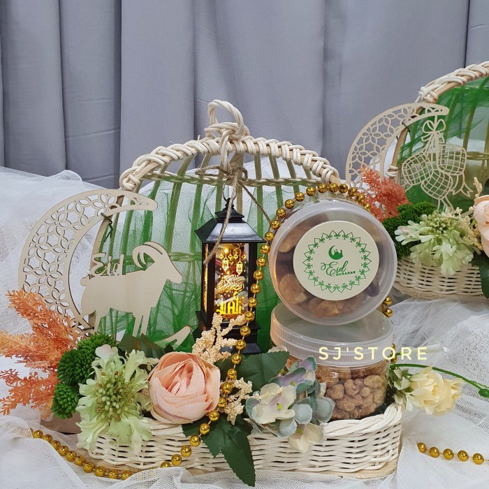 

Paket parcel lebaran idul fitri hampers 2021 lentera dan makanan - 5 pak