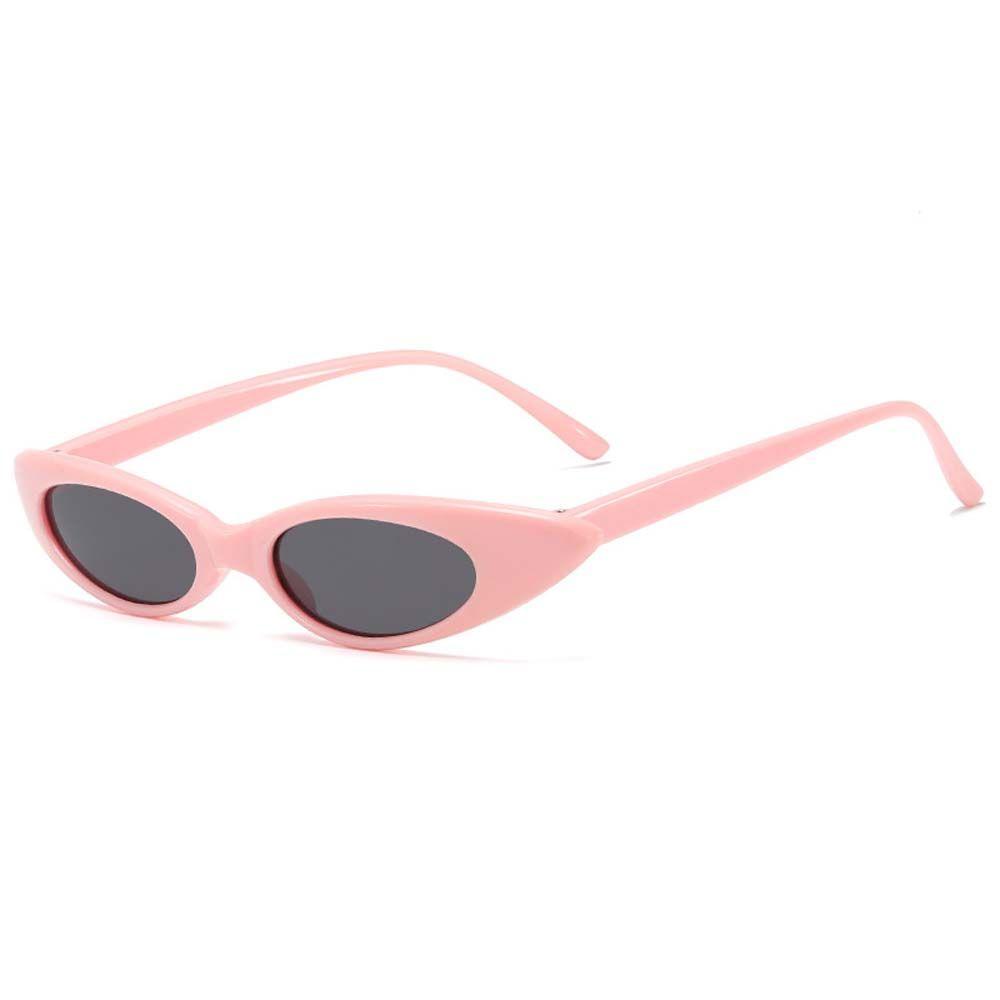 Mxbeauty Wanita Cat Eye Frame Fashion Retro Punk Hip Pop Anti-UV UV400 Segitiga Kecil Kacamata Matahari Oval Cat Eye Sunglasses