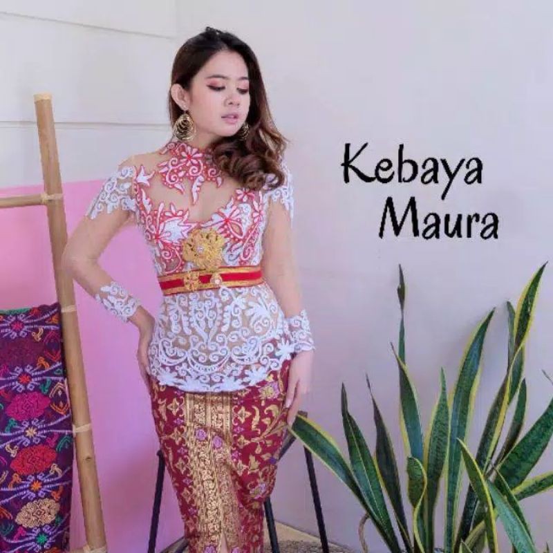 set kebaya couple tunangan, wisuda, acara adat, kondangan kebaya tilestik maura