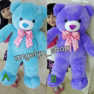 Unik boneka beruang teddy bear hijau biru ungu besar Diskon