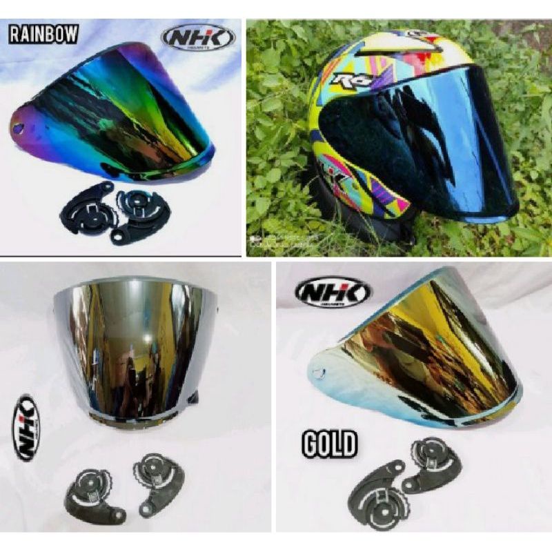 KACA HELM NHK R6 / VISOR HELM NHK R6 NHK R 6 FLAT VISOR / VISOR DATAR IRIDIUM