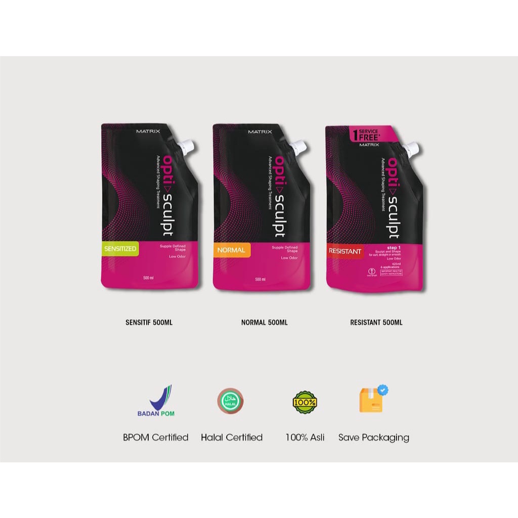 MATRIX OPTI SCULPT STEP 1 500ML / OBAT PELURUS RAMBUT