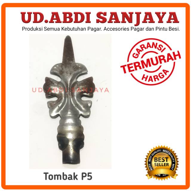 Ornamen Pagar Tombak P5 Besi Tempa
