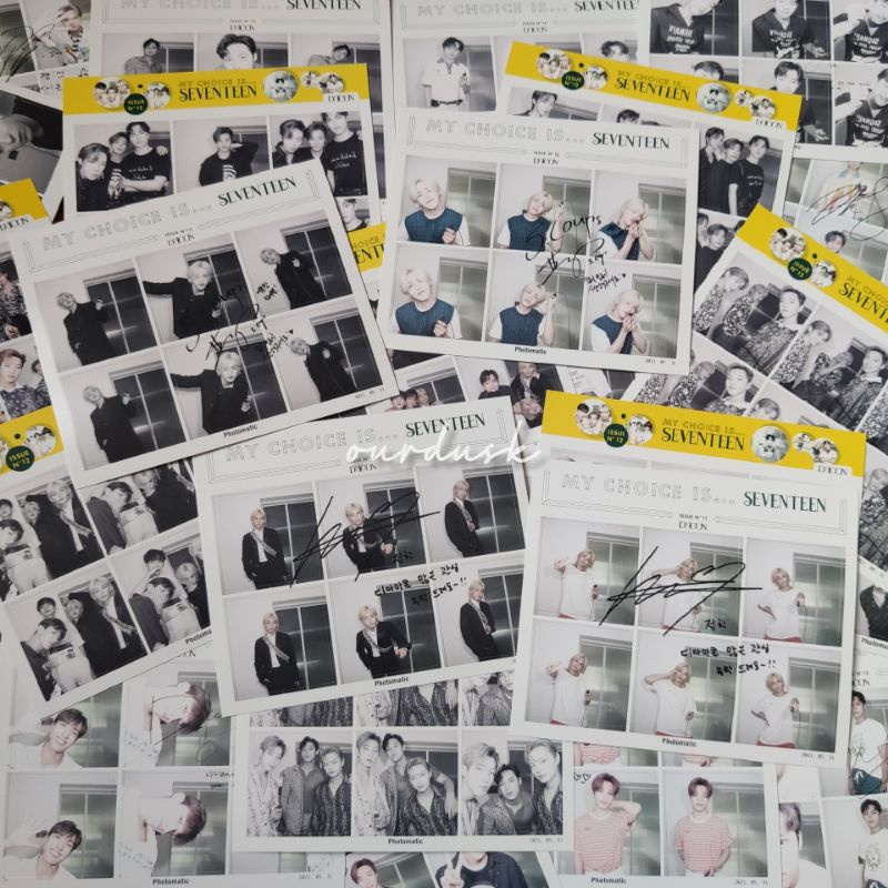 SEVENTEEN DICON Photomatic Stickers + PC (Jeonghan, Jun, THE8, Seungkwan, Vernon, Dino)