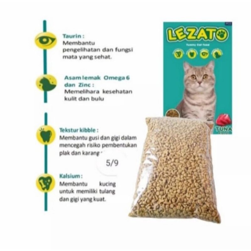 ( 2x ) LEZATO Adult Tuna Flavour Dry Food Makanan Kucing dewasa 1kg