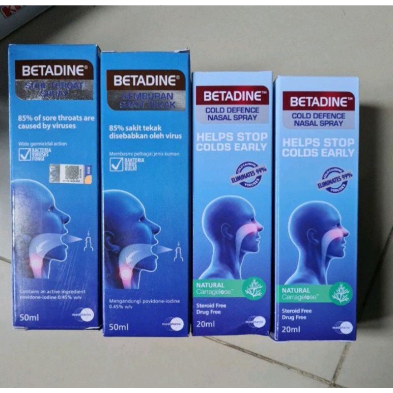 Betadine Cold Defence Nasal Spray Dewasa20 ml Semprot Hidung/Betadin Throat