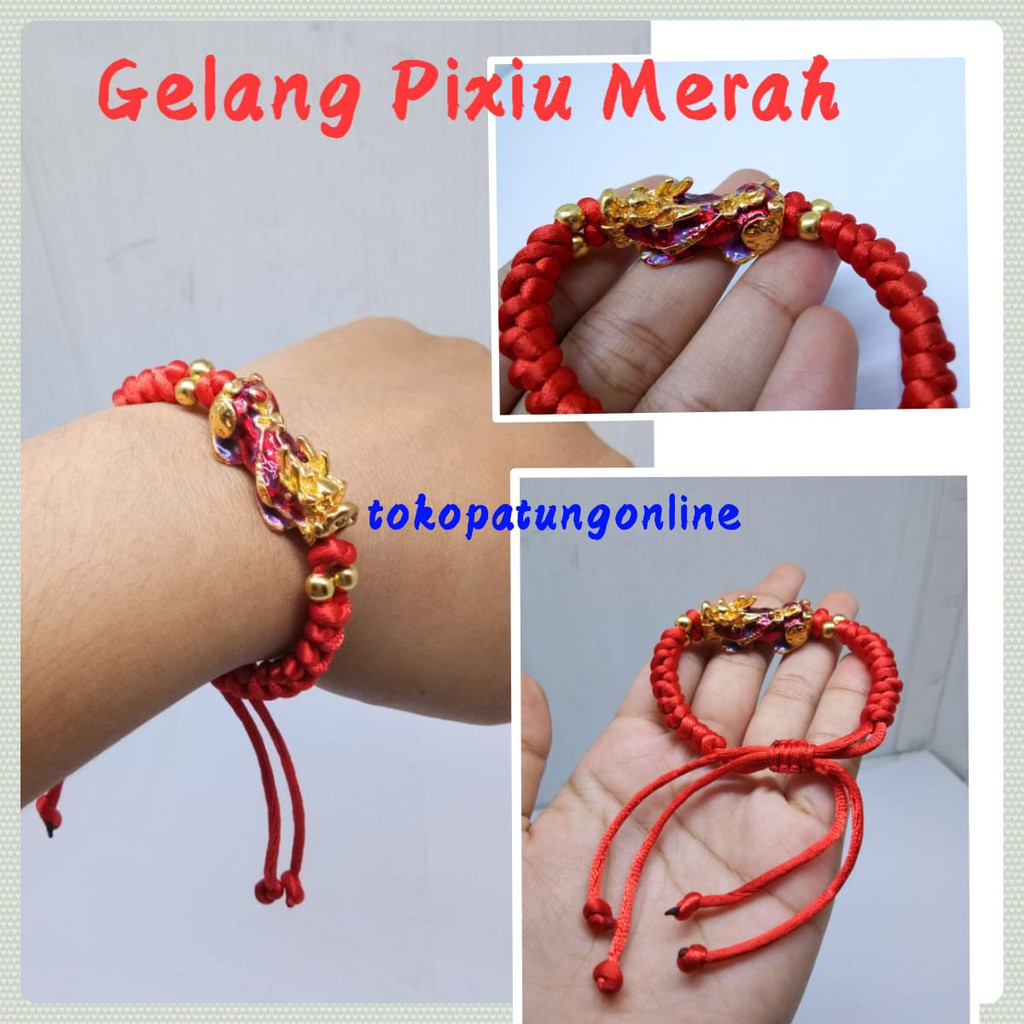 Gelang Pixiu Merah Fengshui