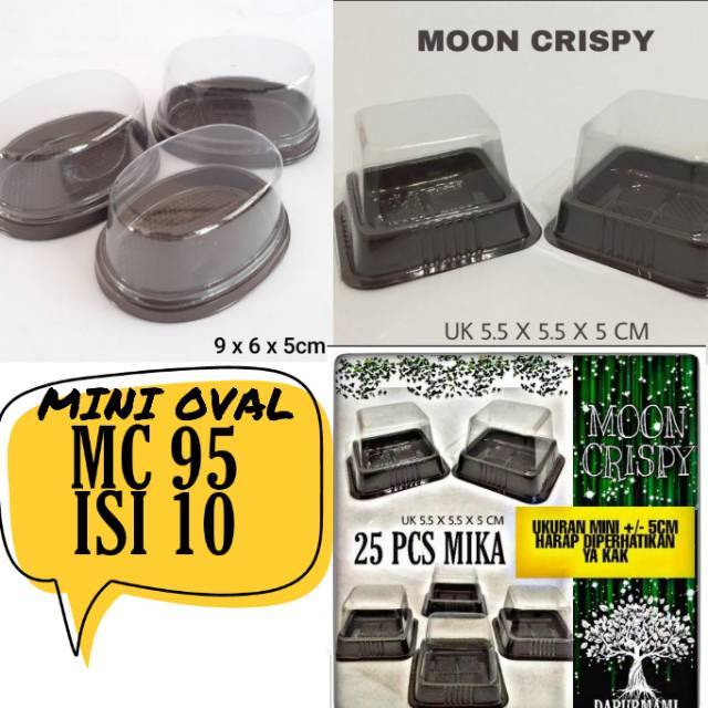 DAPURMAMI 25 BIJI Mika Moon Crispy Mika Puding Mini Cake Mini Brownies