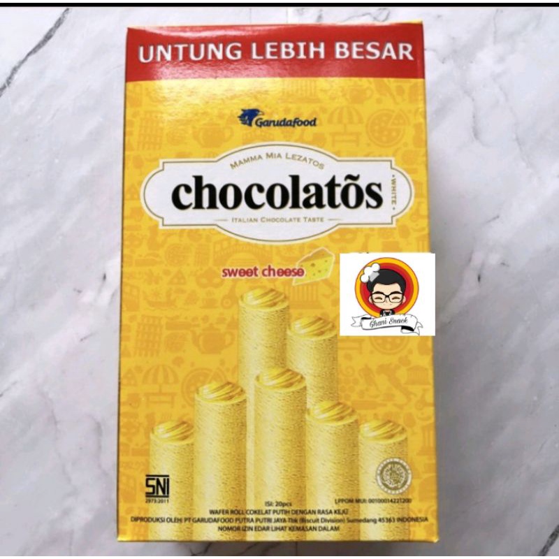 

Chocolatos Sweet Cheese 1 PAK isi 20x15gr - wafer roll nikma