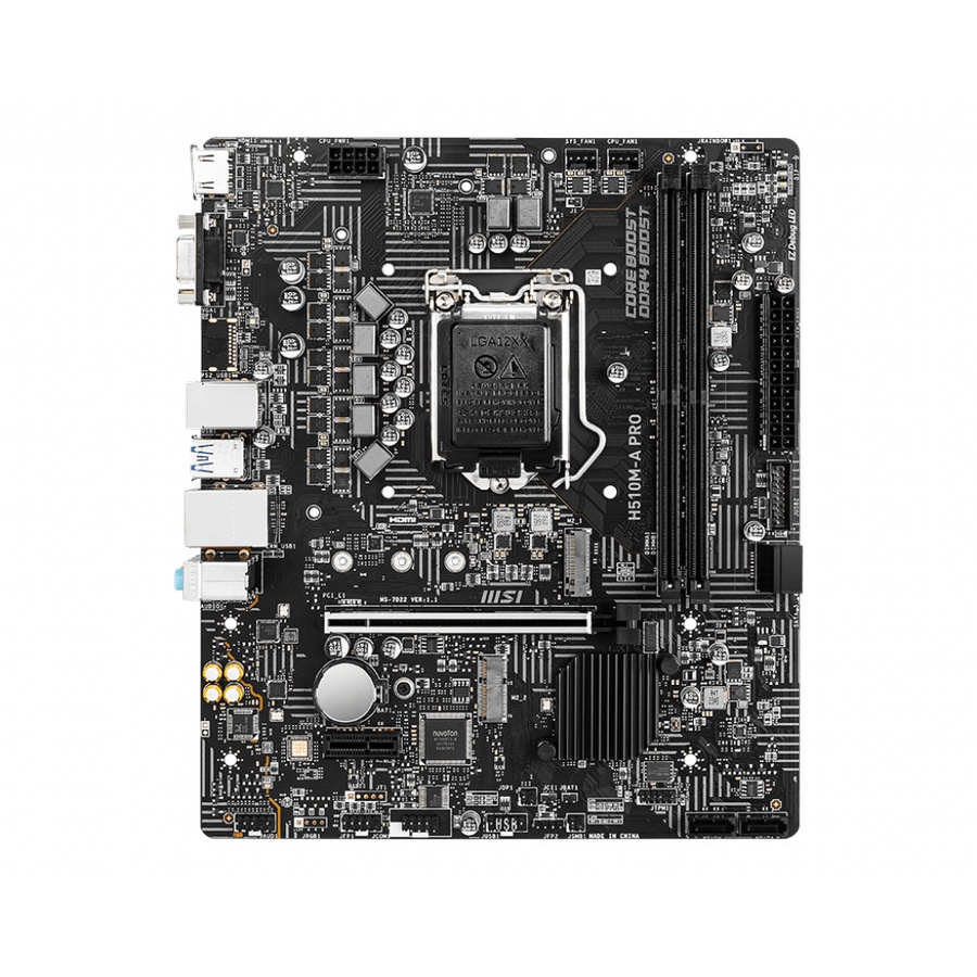 Motherboard MSI H510M-A PRO (Intel LGA1200, H510, DDR4, USB3.2, mATX)