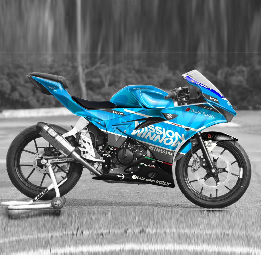 Decal Suzuki Gsx 150 R Skyblue Mission Winnow Real Picture Full