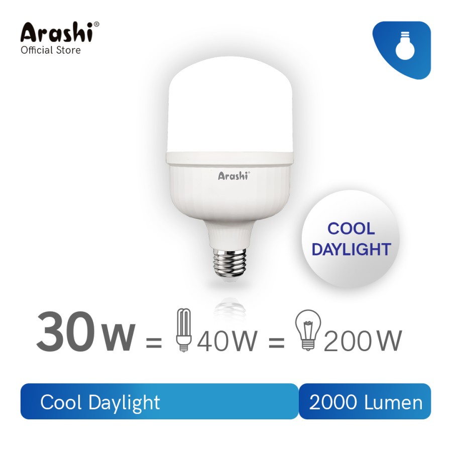 Lampu LED ARASHI T Force LED 30 Watt CDL - Putih