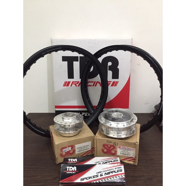 Set Velg Tromol Ruji Fiz R Jupiter z Chrome Black