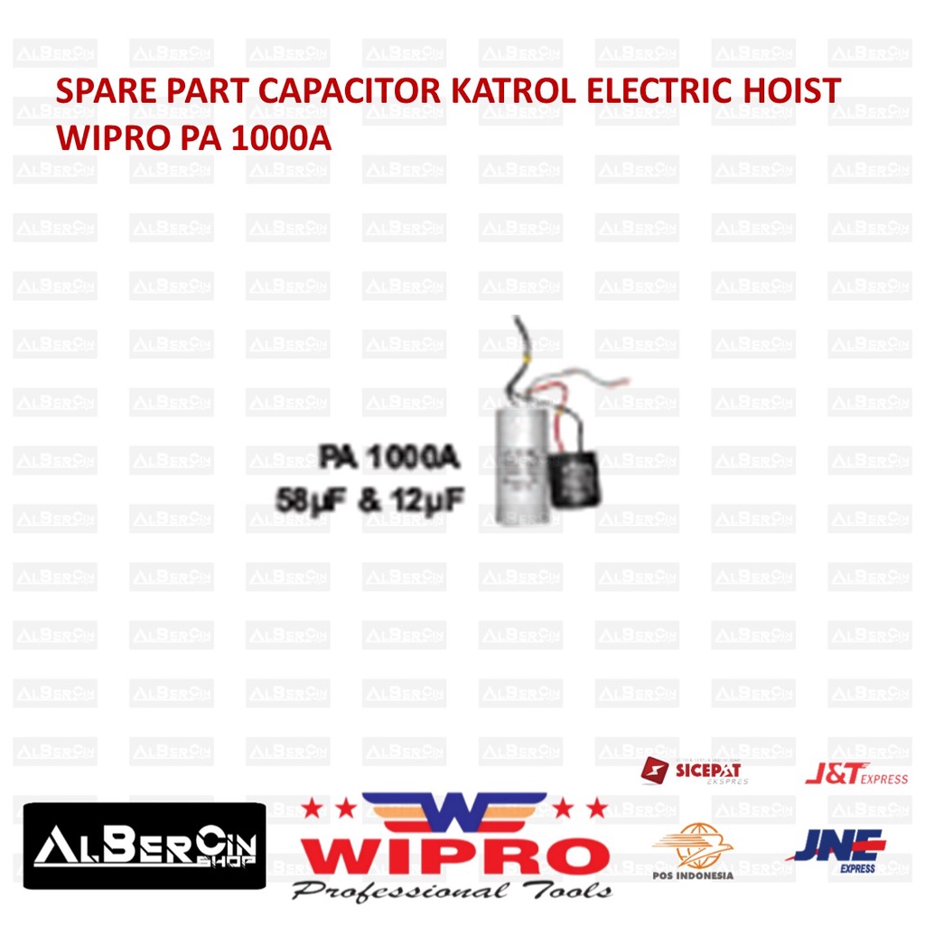 Spare Part Capasitor Kapasitor Electric Hoist Wipro PA1000A PA1000