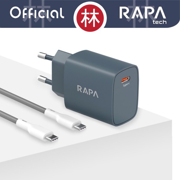 RAPAtech CH1013 - POWER I - PD20W Charger with USB-C to USB-C Cable