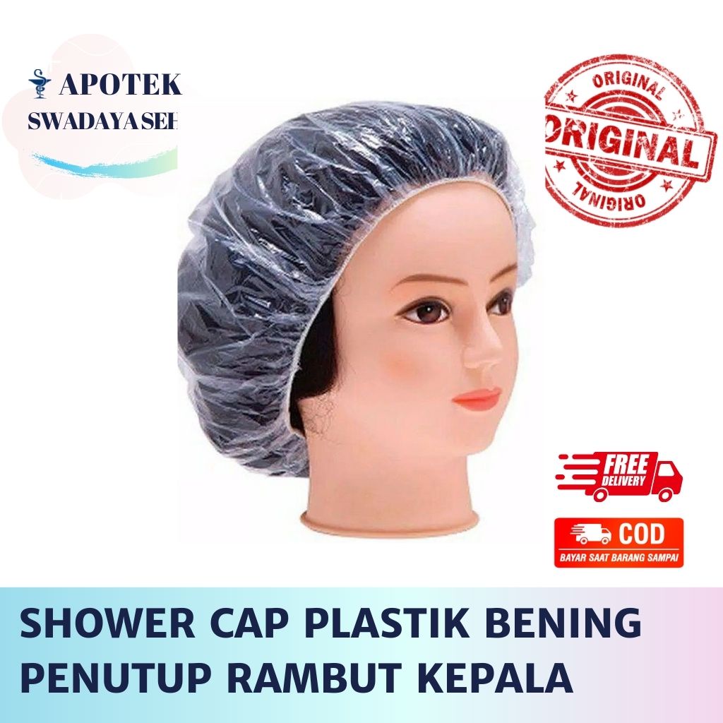 SHOWER CAP Plastik Ecer Satuan - Penutup Kepala Serba Guna Krimbat Creambath, Untuk Obat