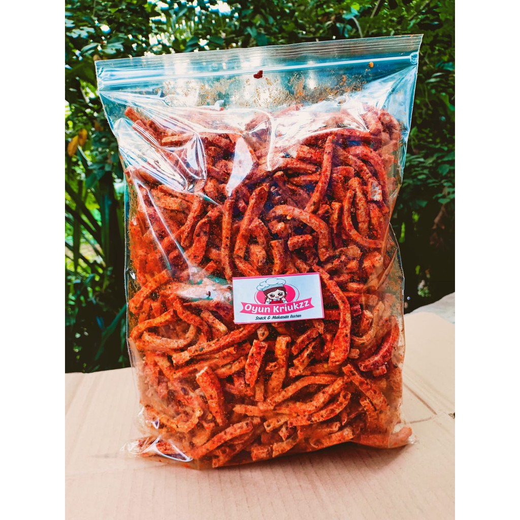 Basreng 500 GRAM pedas jeruk  (BASO GORENG ) Stik basreng / baso goreng  /basreng-3
