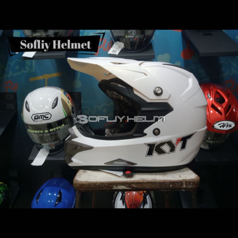 HELM KYT CROSS OVER SOLID WHITE