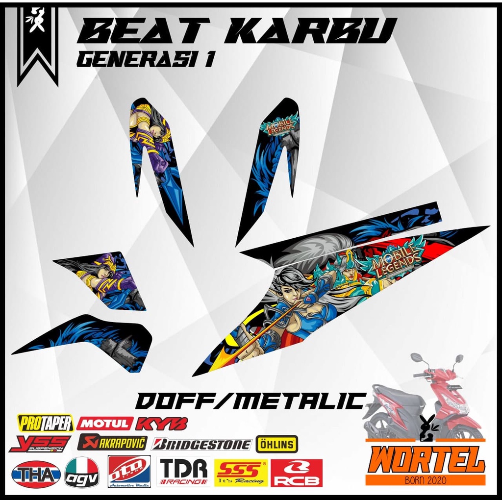 Stiker Striping Decal Motor Beat Karbu Mobile Legend ML