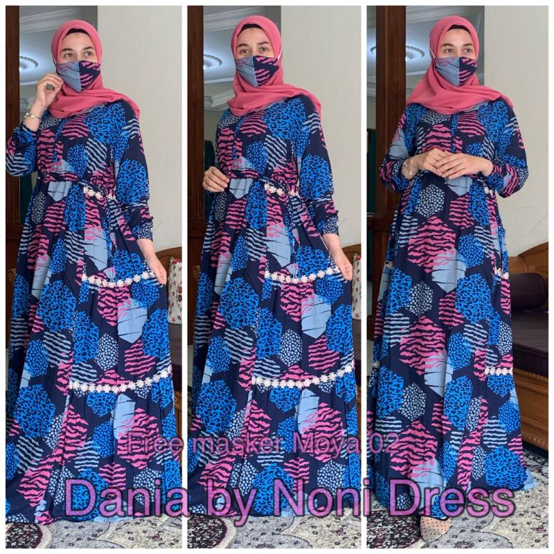 Daster arab NONI DANIA Maxi Dress Gamis Rayon Super Klok