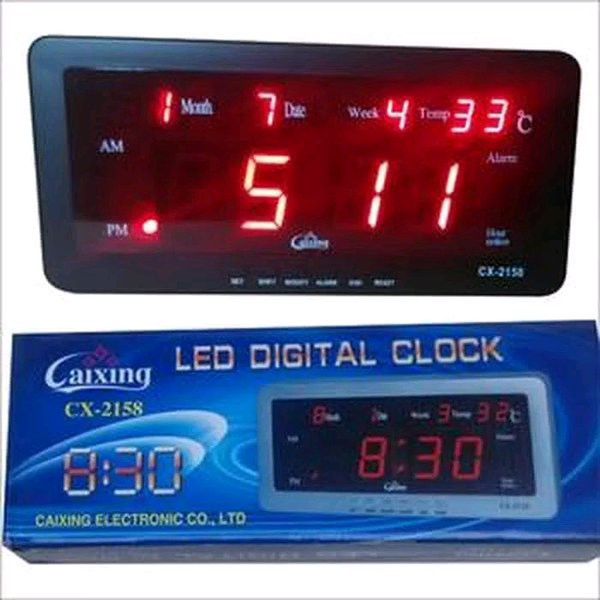 Jam Dinding Digital Caixing 2158 led merah