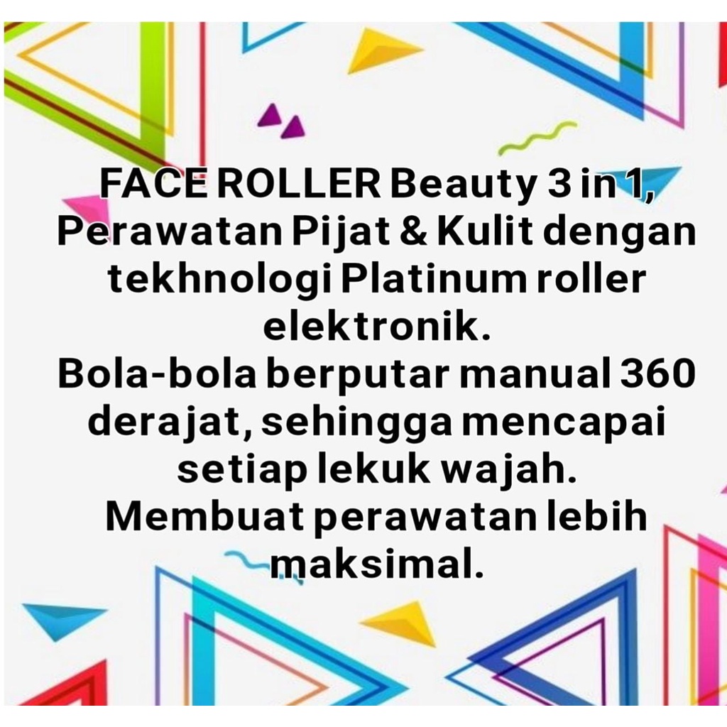 SUPPLIERNESIA - Face Roller Wajah 3 In 1 Original Penirus Pipi Pengencang Kulit Wajah