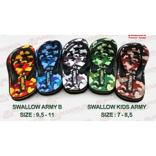 Sandal Swallow Original Army Bahan Karet Terlaris Legend