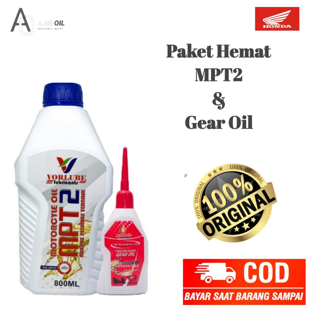 PAKET HEMAT SPECIAL PACKAGE OLI MPT2 & OLI GEAR PETROASIA 120 ML