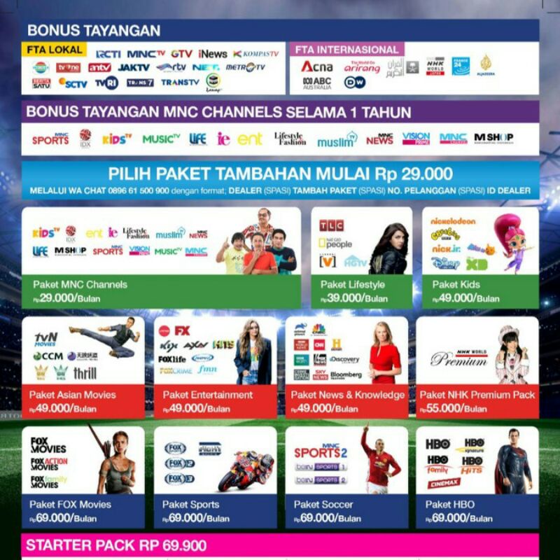 MNC VISION JUAL PUTUS INCLUDE PEMASANGAN JADETABEK