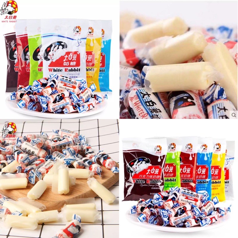 [6 VARIAN] WHITE RABBIT CANDY CREAMY MILK — Permen Susu White Rabbit 大白兔奶糖 (114gr)