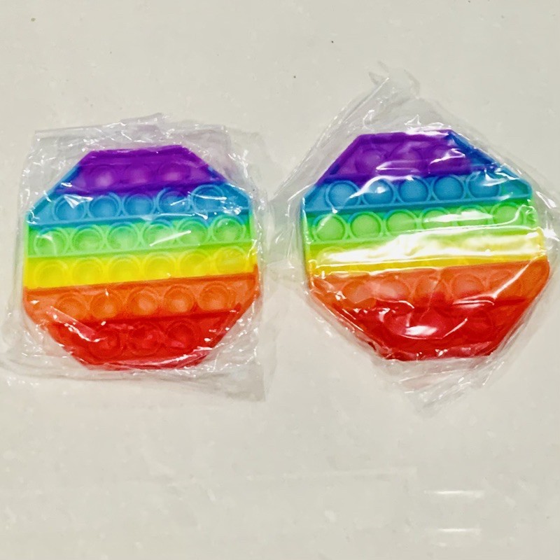 POP IT FIDGET TOYS RAINBOW (ADA YANG JUMBO)-Heksagon Rainbow