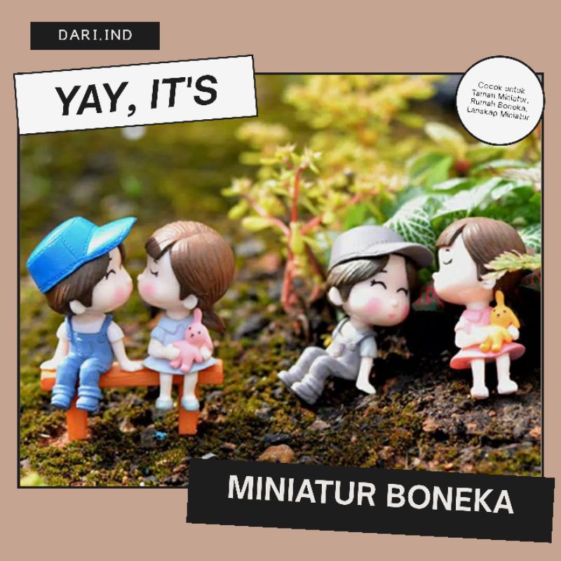 3 Pcs/Set Miniatur Boneka | Boneka Mini | Ornamen Boneka