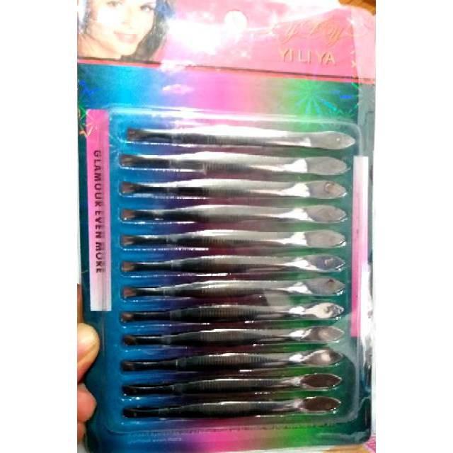 Pinset stenlis 12 PCS polos mika