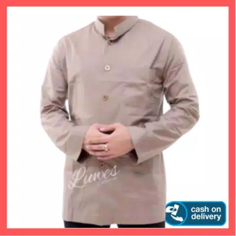 Baju koko haibah habaib An Nur Coklat susu