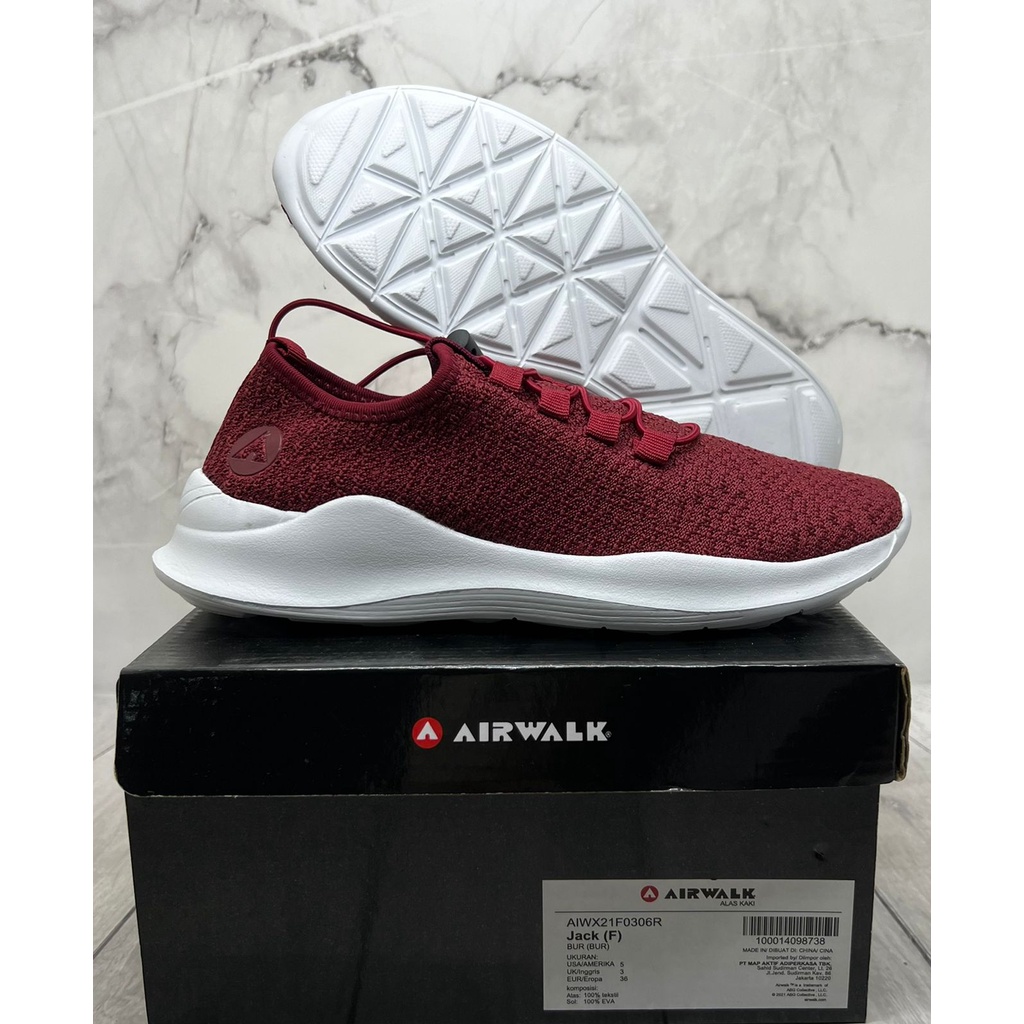 Sepatu wanita / anak Airwalk Jack Red White Original AIWX21F0306