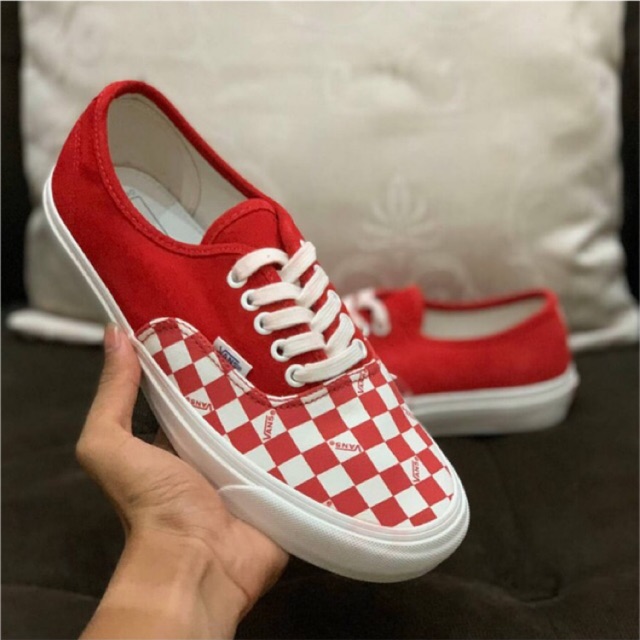 Vans Authentic Checkerboard Vault OG Racing Red