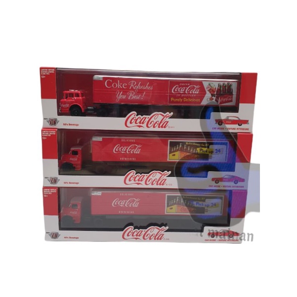 M2 MACHINES COCA COLA 1957 FORD C-600 & 1957 FORD FAIRLANE 500 - AUTO