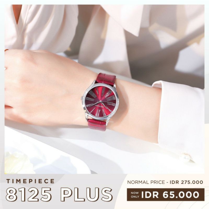 PROMO Jam Tangan wanita 8125 PLUS JIMSHONEY ORIGINAL FREE BOX SERTIFIKAT ANTIAIR REALPIC COD