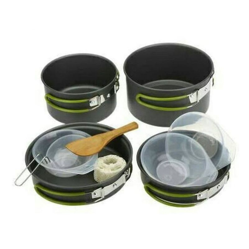 Alat Masak 4 Wajan 1 Kompor Cooking Set DS301 &amp; Stove K202 Camping Outdoor